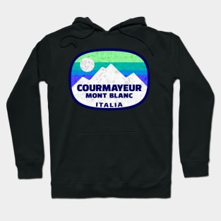 Ski Courmayeur Italy Skiing Mont Blanc Italia Matterhorn Hoodie